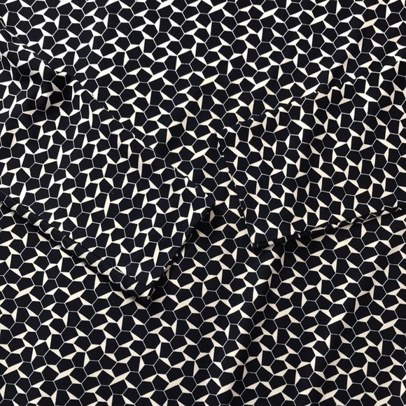 Tory Burch Geometric Long Sleeve Navy Sheath Dress Size Medium - Picture 10 of 13